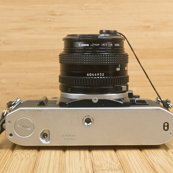 Canon AE-1 35mm Film Camera, with 50mm F1.8 FD Lens, Canon Speedlite 188A Flash - Picture 9 of 10